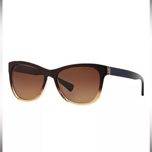Ralph Lauren RA5196 Brown Gradient/Navy Bandana Cat-Eye Polarized Sunglasses